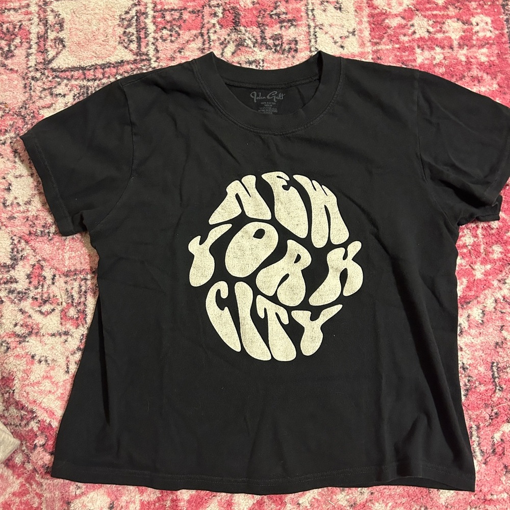 black brandy melville new york baby tee